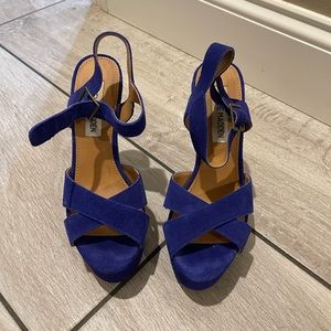 Blue Steve Madden high heels!